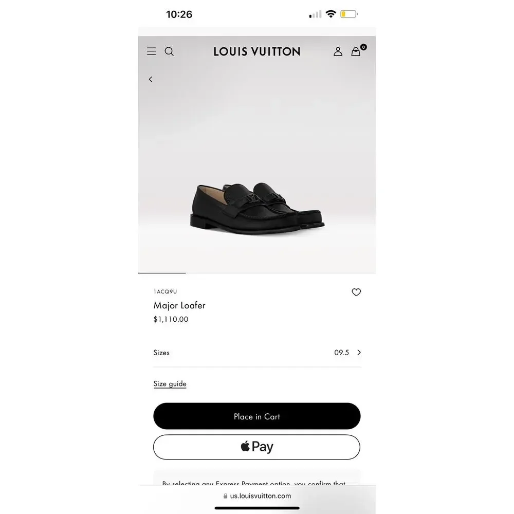 Size 7.5LV/8.5US- Louis Vuitton Major Loafer Epi Leather🖤 RETAIL $1,110! - Picture 9 of 9